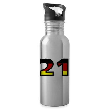 21 Numéro Allemagne Jersey - Gourde avec paille intégrée - argent clair - Droite