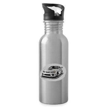 JDM Sportcar tuning Driftcar Voiture Cadeau PS - Gourde avec paille intégrée - argent clair - Droite