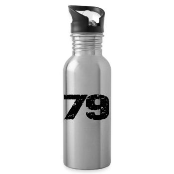 79 Number jersey - Water bottle with straw - silver - Right