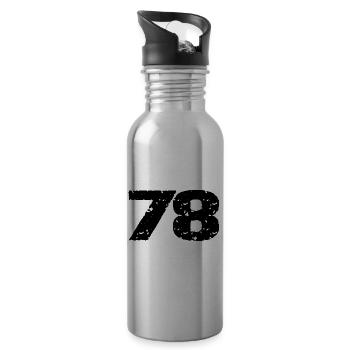 78 Zahl Trikot - Trinkflasche mit integriertem Trinkhalm - Lightsilver - Rechts