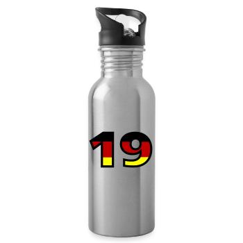 19 Numéro Allemagne Jersey - Gourde avec paille intégrée - argent clair - Droite