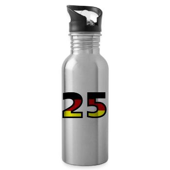 25 Number Germany Jersey - Water bottle with straw - silver - Right