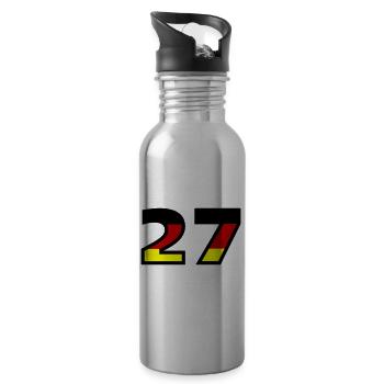 27 Numéro Allemagne Jersey - Gourde avec paille intégrée - argent clair - Droite