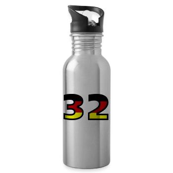 32 Numéro Allemagne Jersey - Gourde avec paille intégrée - argent clair - Droite