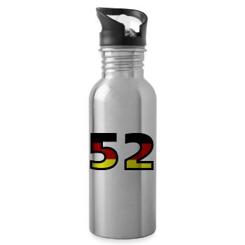 52 Numéro Allemagne Jersey - Gourde avec paille intégrée - argent clair - Droite