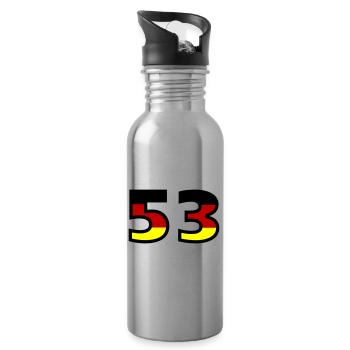 53 Numéro Allemagne Jersey - Gourde avec paille intégrée - argent clair - Droite
