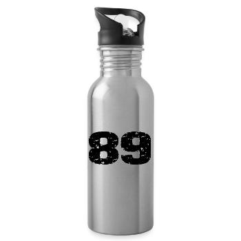 89 Number jersey - Water bottle with straw - silver - Right