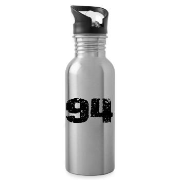 94 Number Jersey - Water bottle with straw - silver - Right
