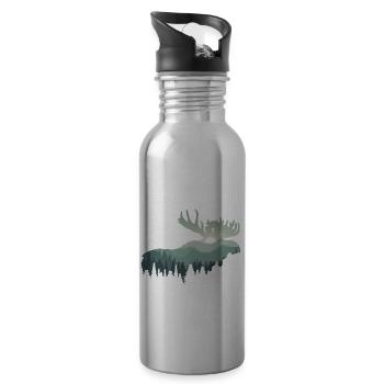 Moose - Water bottle with straw - silver - Right