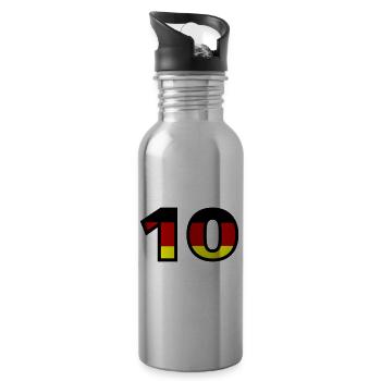 10 Numéro Allemagne Jersey - Gourde avec paille intégrée - argent clair - Droite