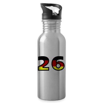 26 Number Germany Jersey - Water bottle with straw - silver - Right
