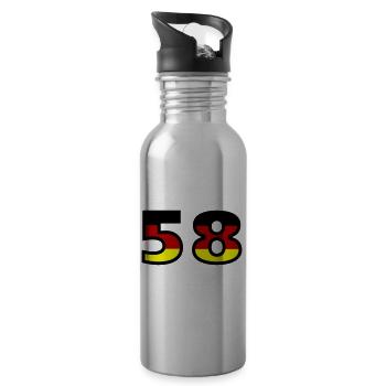 58 Numéro Allemagne Jersey - Gourde avec paille intégrée - argent clair - Droite