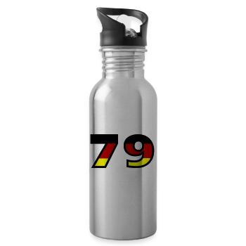 79 Numéro Allemagne Jersey - Gourde avec paille intégrée - argent clair - Droite