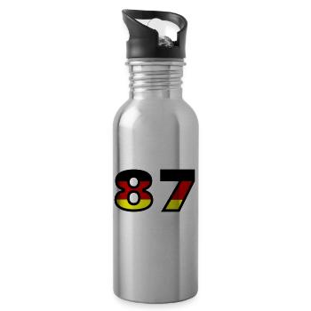 87 Numéro Allemagne Jersey - Gourde avec paille intégrée - argent clair - Droite