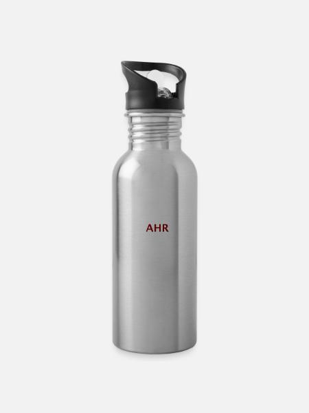 SolidAHRität | Ahrtal Hochwasser Eimerkette Hilfe - Trinkflasche mit integriertem Trinkhalm - Lightsilver