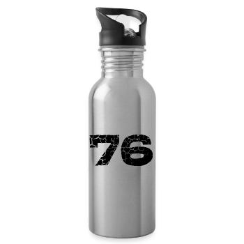 76 number jersey - Water bottle with straw - silver - Right