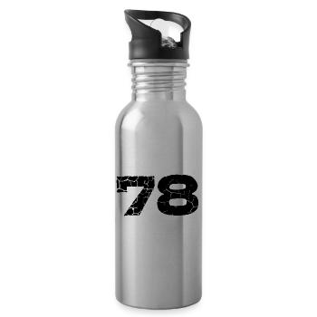 78 Number jersey - Water bottle with straw - silver - Right