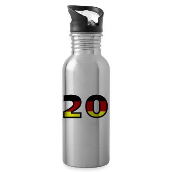 20 Numéro Allemagne Jersey - Gourde avec paille intégrée - argent clair - Droite