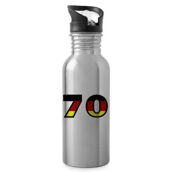 70 Number Germany Jersey - Water bottle with straw - silver - Right