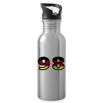 98 Numéro Allemagne Jersey - Gourde avec paille intégrée - argent clair - Droite
