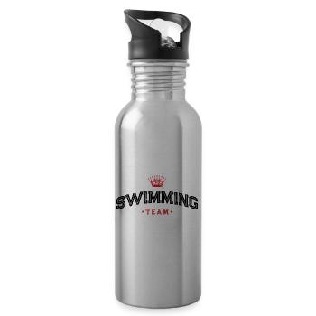 Équipe de natation - Gourde avec paille intégrée - argent clair - Droite