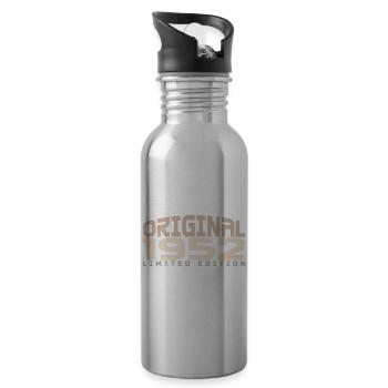 Jahrgang 1952 limitierte Auflage 1952 Geburtstag - Trinkflasche mit integriertem Trinkhalm - Lightsilver - Rechts
