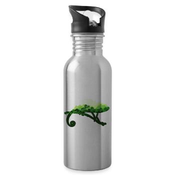 Chameleon - Water bottle with straw - silver - Right