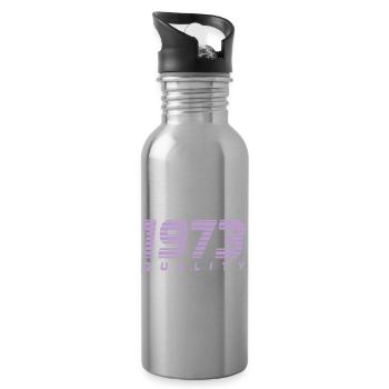 1973 quality | Farbe änderbar - Trinkflasche mit integriertem Trinkhalm - Lightsilver - Rechts