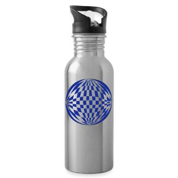 Kugel 3D - Trinkflasche mit integriertem Trinkhalm - Lightsilver - Rechts