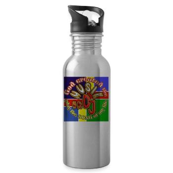 Got Created the musik5 - Trinkflasche mit integriertem Trinkhalm - Lightsilver - Rechts
