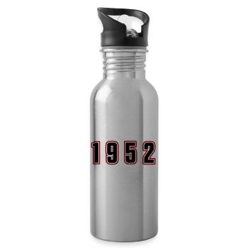 1952 Year Number - Water bottle with straw - silver - Right