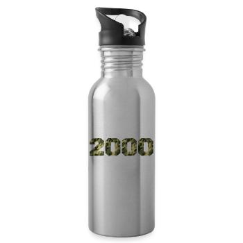 Cadeau Anniversaire 2000 Vintage 2000 Armée - Gourde avec paille intégrée - argent clair - Droite