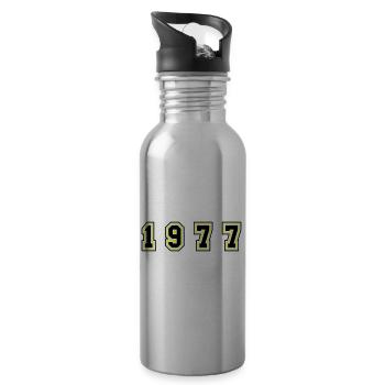 Numéro de l’année 1977 - Gourde avec paille intégrée - argent clair - Droite