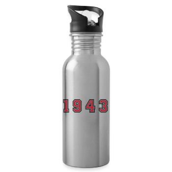 1943 year number - Water bottle with straw - silver - Right