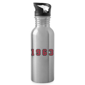Numéro de l’année 1963 - Gourde avec paille intégrée - argent clair - Droite