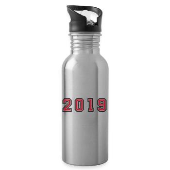 2019 year number - Water bottle with straw - silver - Right