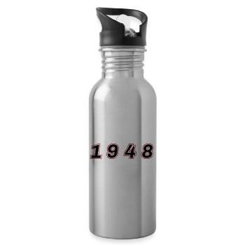 1948 Year Number - Water bottle with straw - silver - Right
