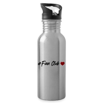 Coeur du Fan Club - Gourde avec paille intégrée - argent clair - Droite