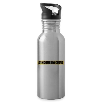 Indonesia Crew - Water bottle with straw - silver - Right