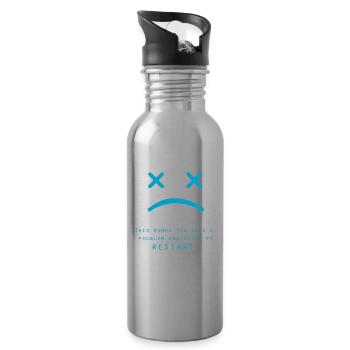 Computer - Trinkflasche mit integriertem Trinkhalm - Lightsilver - Rechts