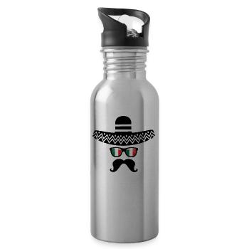 sombrero - Water bottle with straw - silver - Right