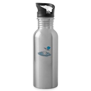 Lait Galactique Voie Lactée - Gourde avec paille intégrée - argent clair - Droite