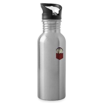 Vampir - Trinkflasche mit integriertem Trinkhalm - Lightsilver - Rechts