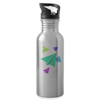 Fly High - Trinkflasche mit integriertem Trinkhalm - Lightsilver - Rechts