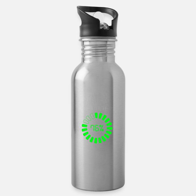 Fart Loading - Trinkflasche mit integriertem Trinkhalm - Lightsilver