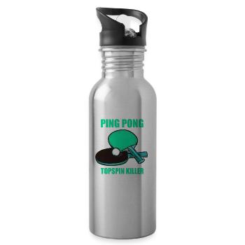 Tennis de table Ping Pong Topspin Killer - Gourde avec paille intégrée - argent clair - Droite