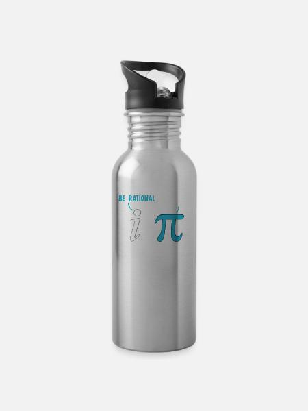 Seien Sie rational und erhalten Sie wirklich lustige mathematische Witzstatistiken - Trinkflasche mit integriertem Trinkhalm - Lightsilver