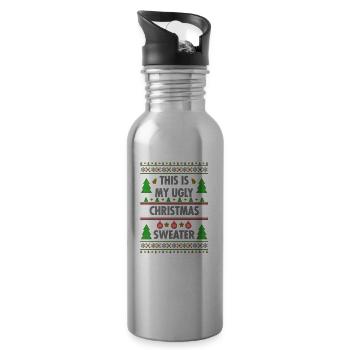 Christmas - Trinkflasche mit integriertem Trinkhalm - Lightsilver - Rechts