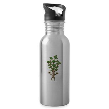 Party Thyme Cook Cook Spice Funny Funny - Water bottle with straw - silver - Right