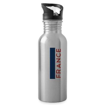 Nizza Frankreich Nice France - Trinkflasche mit integriertem Trinkhalm - Lightsilver - Rechts